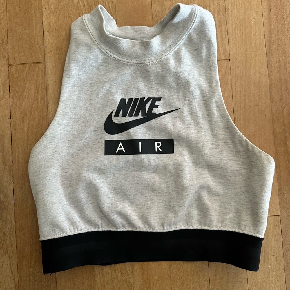 NIKE AIR Crop Top Sports Bra XS Gray